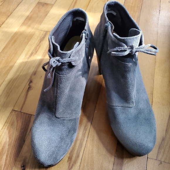 COCLICO Taupe Suede Wooden Platform Ankle Boots, EU 40 - Picture 4 of 14